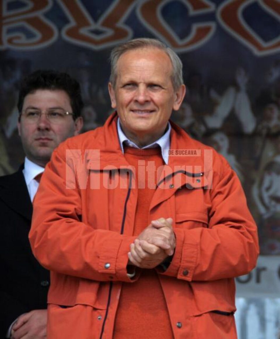 Theodor Stolojan și candidatul la funcția de primar al municipiului Câmpulung Moldovenesc, Cristian Cuciurean