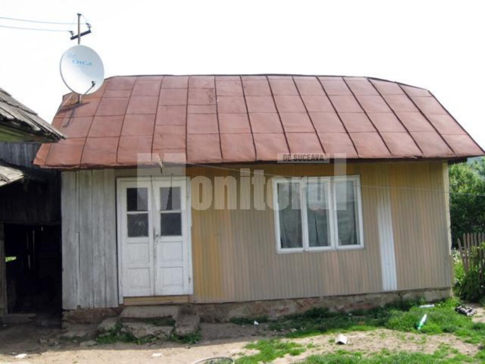 Casa în care locuiau Dumitru Homiuc și cei trei copii ai săi