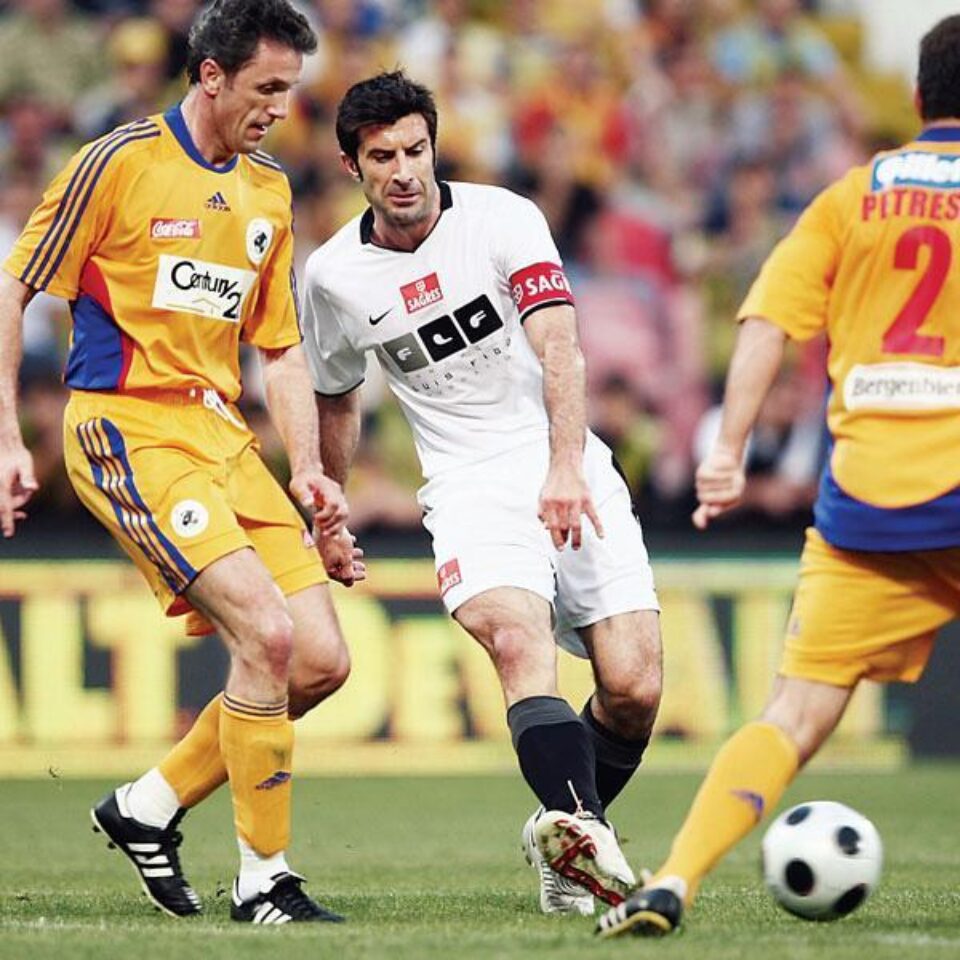 Gică Popescu și Figo, doi mari prieteni care s-au reunit la București