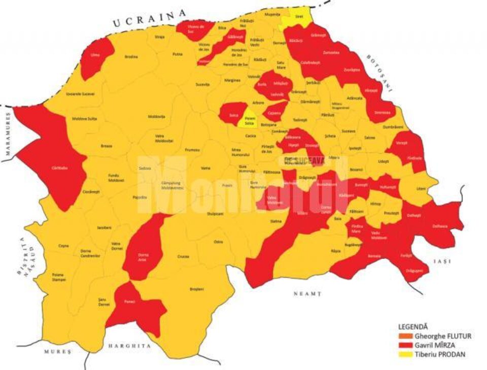 Bilanț: Flutur a câștigat în 73 de localități, Mîrza în 39, iar Prodan în 2