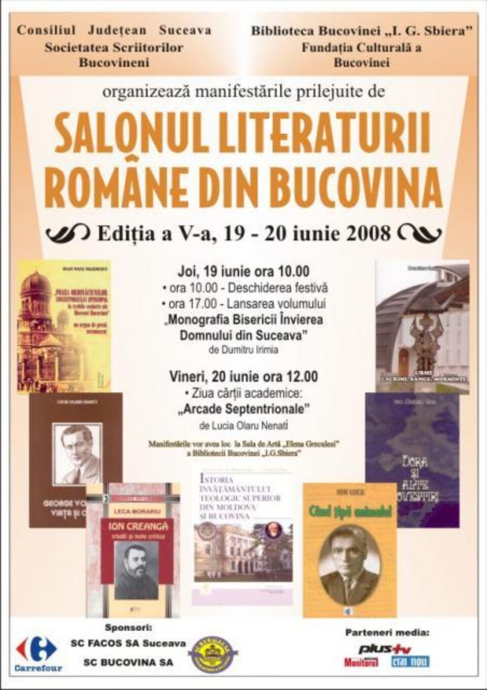 Afiș Salonul Literaturii Române din Bucovina