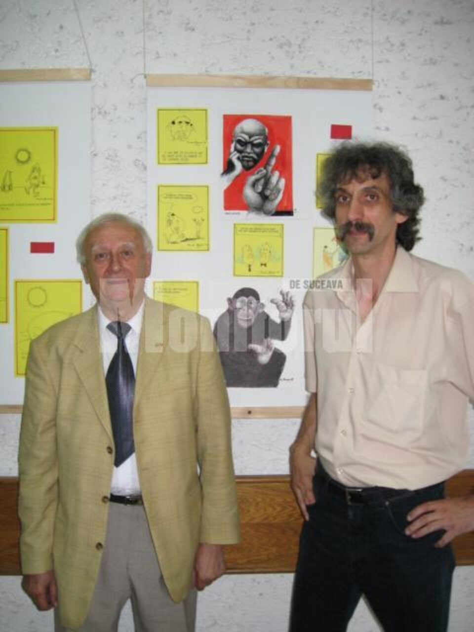 Graficienii satirici Radu Bercea și Iulian Dziubinschi