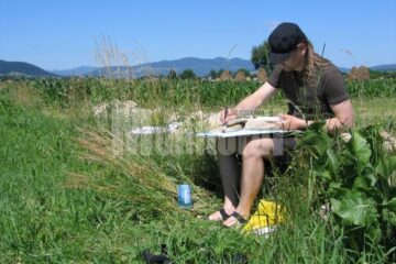 La lucru în plein air