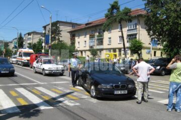 Accident pe trecerea de pietoni din fata Tribunalului