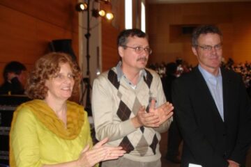 Mugur Andronic împreuna cu președintele WAC 6, dr. Clara Smith, și dr. Gabriel Cooney