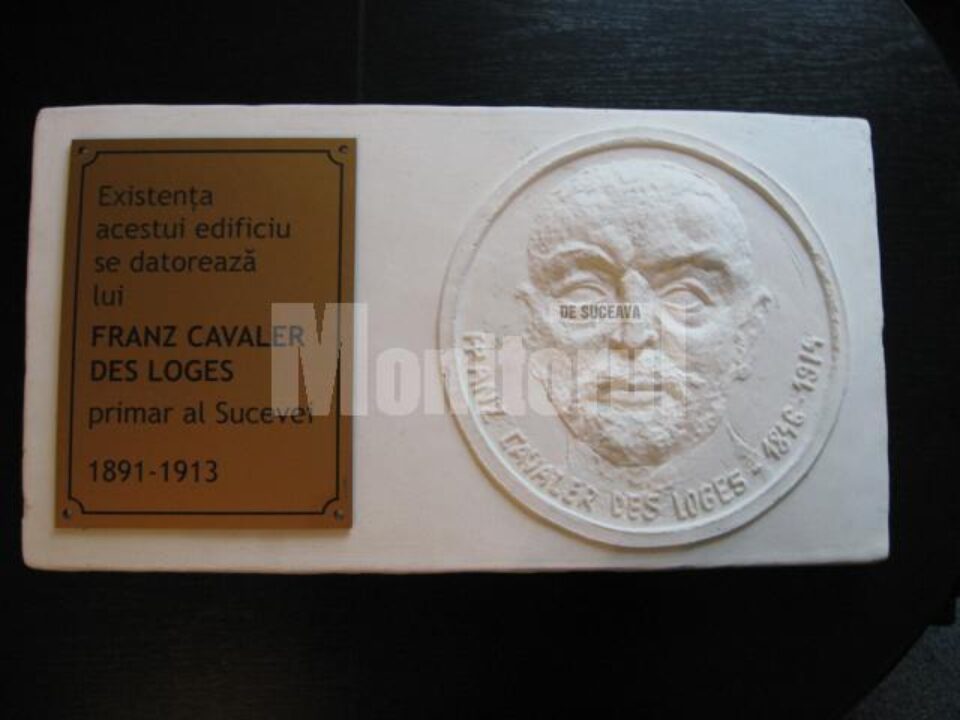 Placa-basorelief cu efigia primarului Franz cavaler Des Loges