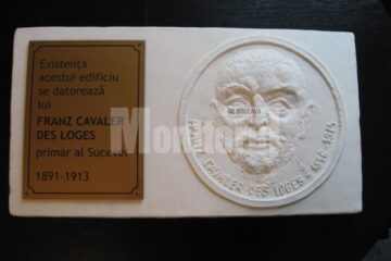 Placa-basorelief cu efigia primarului Franz cavaler Des Loges