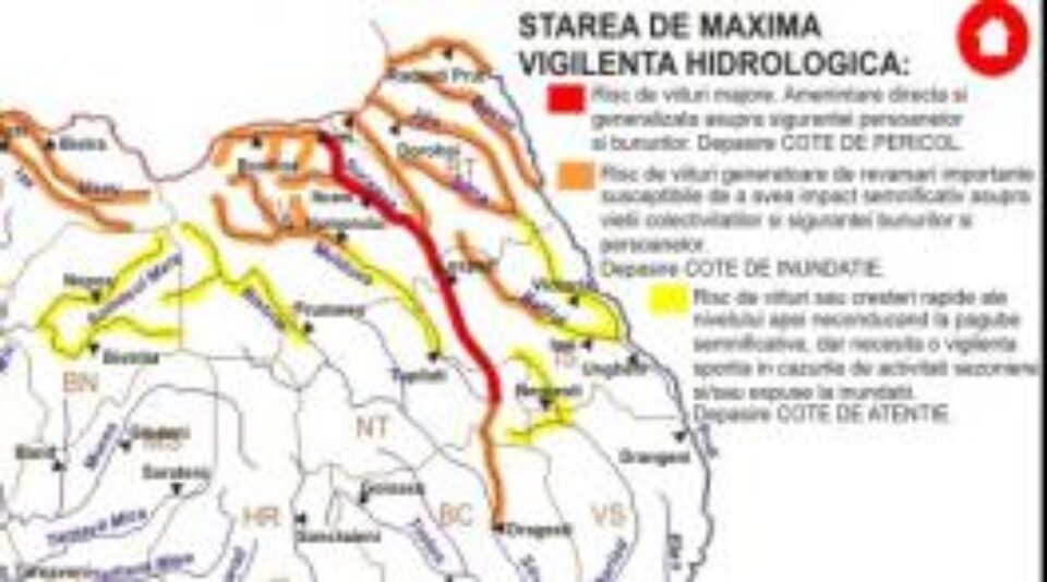 Sute de persoane evacuate sau izolate în urma inundațiilor din nordul țării