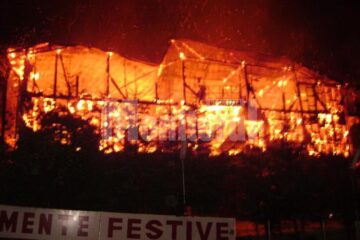 Pensiunea „La dolce vita”, în flăcări