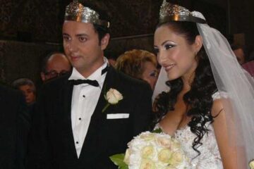 Cătălin Măruță și Andra s-au căsătorit religios la o biserică " din Târgu-Jiu Foto: MEDIAFAX