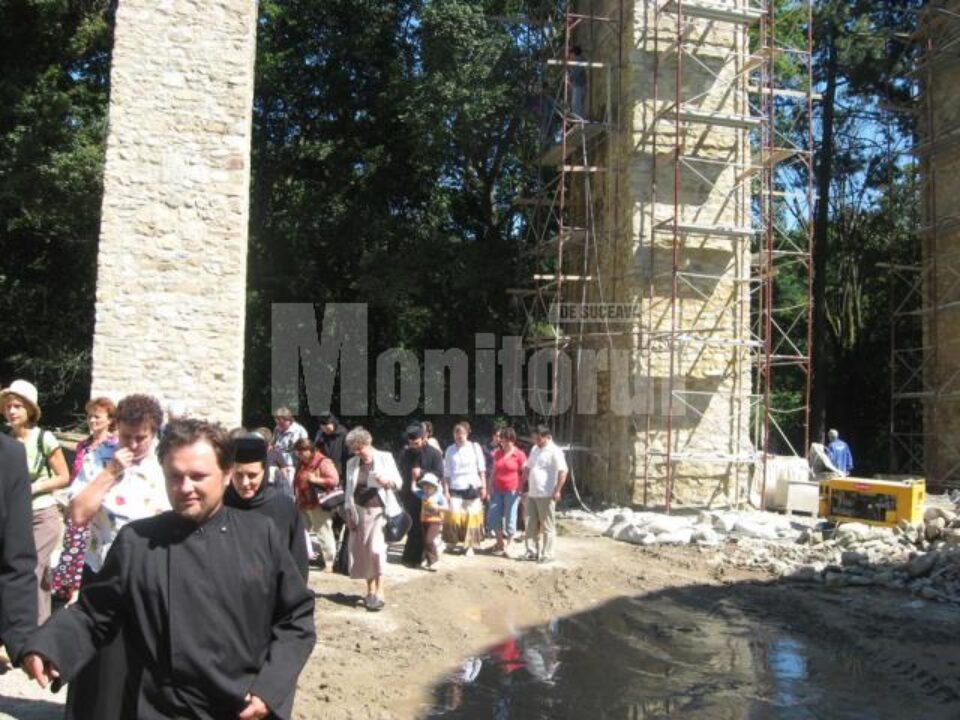 În Cetatea Neamț în timpul restaurării