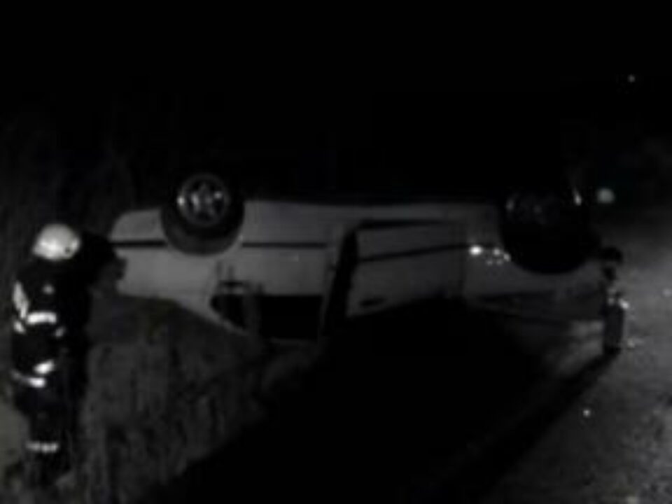 Pe DN 17: Accident urmat de incendiu, la ieșirea din Suceava