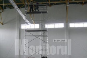 Noua instalație de iluminat a sălii LPS va fi funcțională până la primul meci de campionat de pe teren propriu