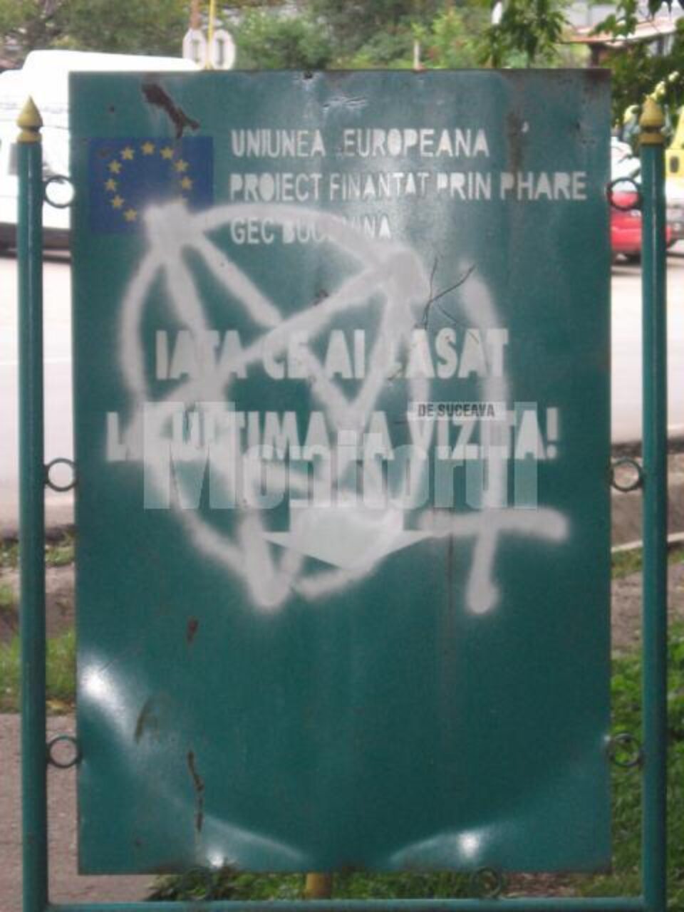 În drumul spre Cetate: Mâzgălituri cu caracter satanic, ignorate de autorități
