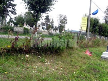 Gardul cimitirului Pacea, stricat pe o porțiune de 10 metri