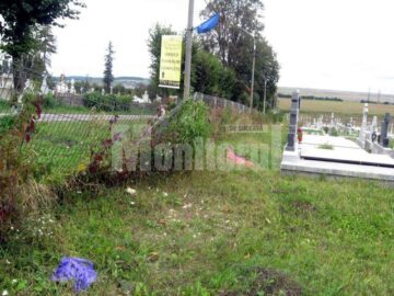 Gardul cimitirului Pacea, stricat pe o porțiune de 10 metri