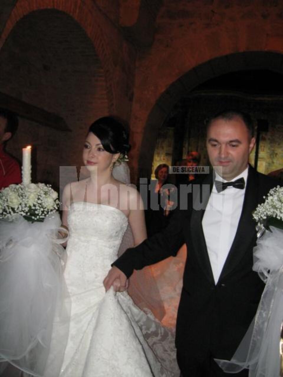 Cununia religioasă a lui Cristian Adomniței cu Sabina Vișinari a avut loc la Mănăstirea Sucevița