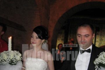 Cununia religioasă a lui Cristian Adomniței cu Sabina Vișinari a avut loc la Mănăstirea Sucevița