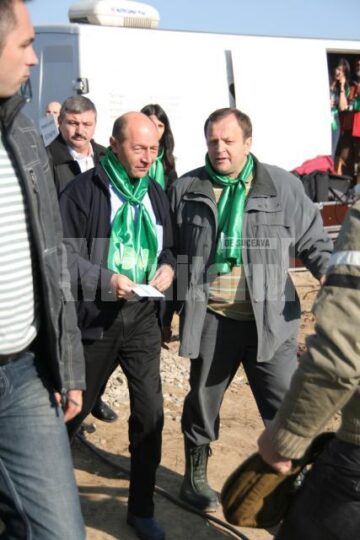 Traian Băsescu și Gheorghe Flutur