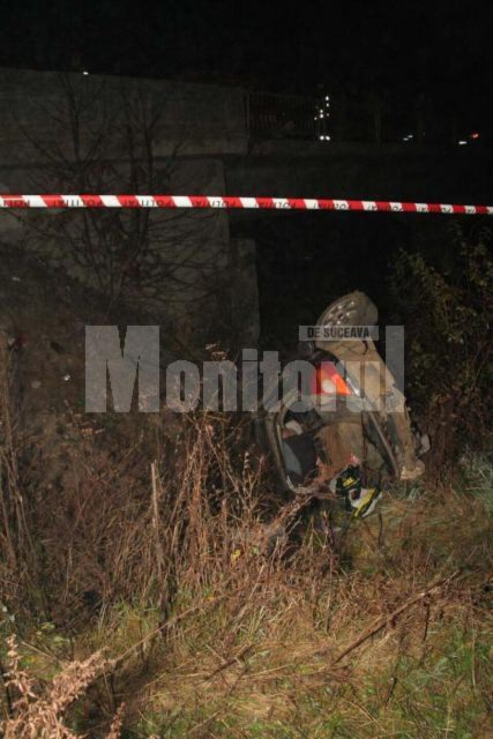 Locul unde a ajuns masina cu care circulau cei cinci tineri