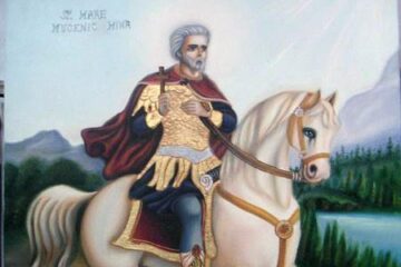 Sfântul Mare Mucenic Mina. Foto: icoanepesticla.ro