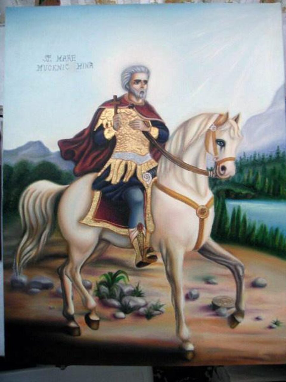Sfântul Mare Mucenic Mina. Foto: icoanepesticla.ro