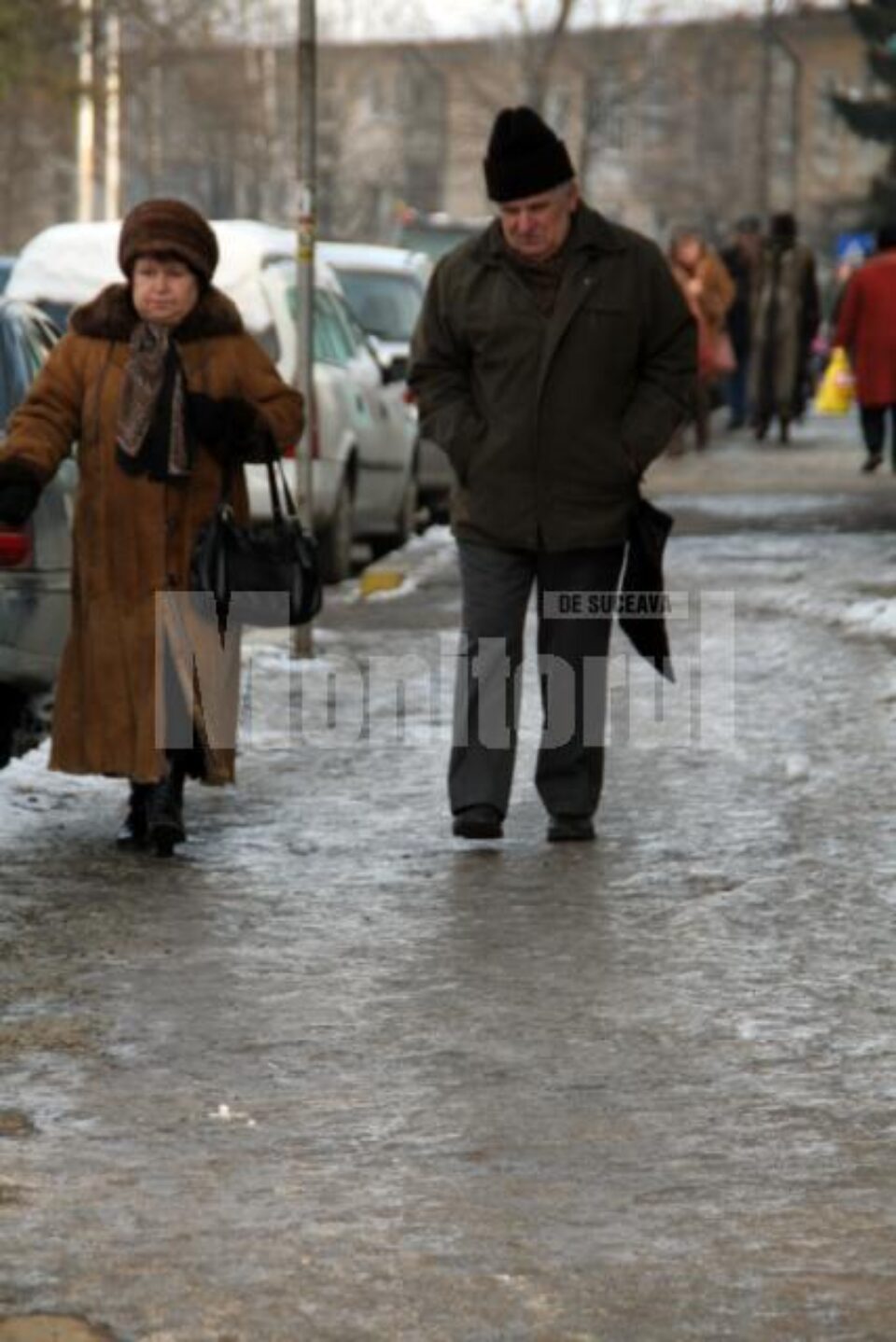 Gheața de pe trotuare