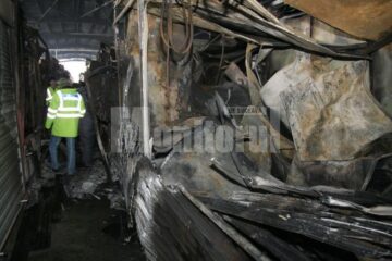 Dezastru: Ultimul tronson modernizat al Bazarului, distrus de un incendiu devastator