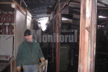 Sprijin: Primăria va da 5.000 de lei pentru fiecare chioșc distrus în incendiul din bazar