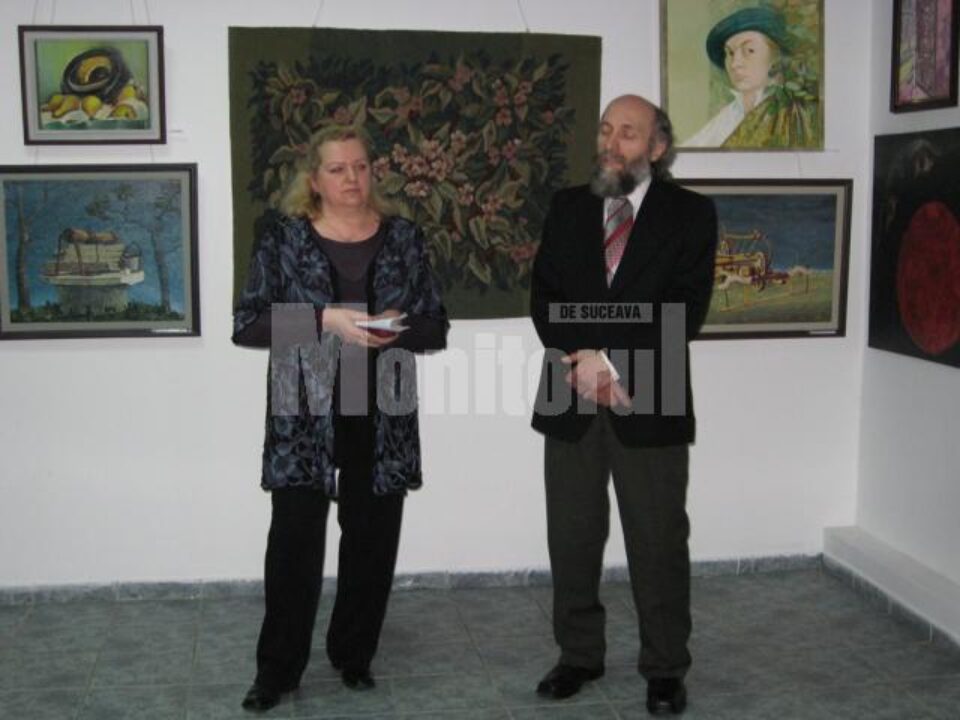 Lucia Pușcașu și Mircea Dăneasă la vernisaj