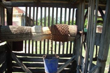 Fără sisteme de alimentare cu apă potabilă, o parte din populația de la sate rămâne cu apa din fântâni. Foto: Ionel Crăciun – www.banaterra.eu