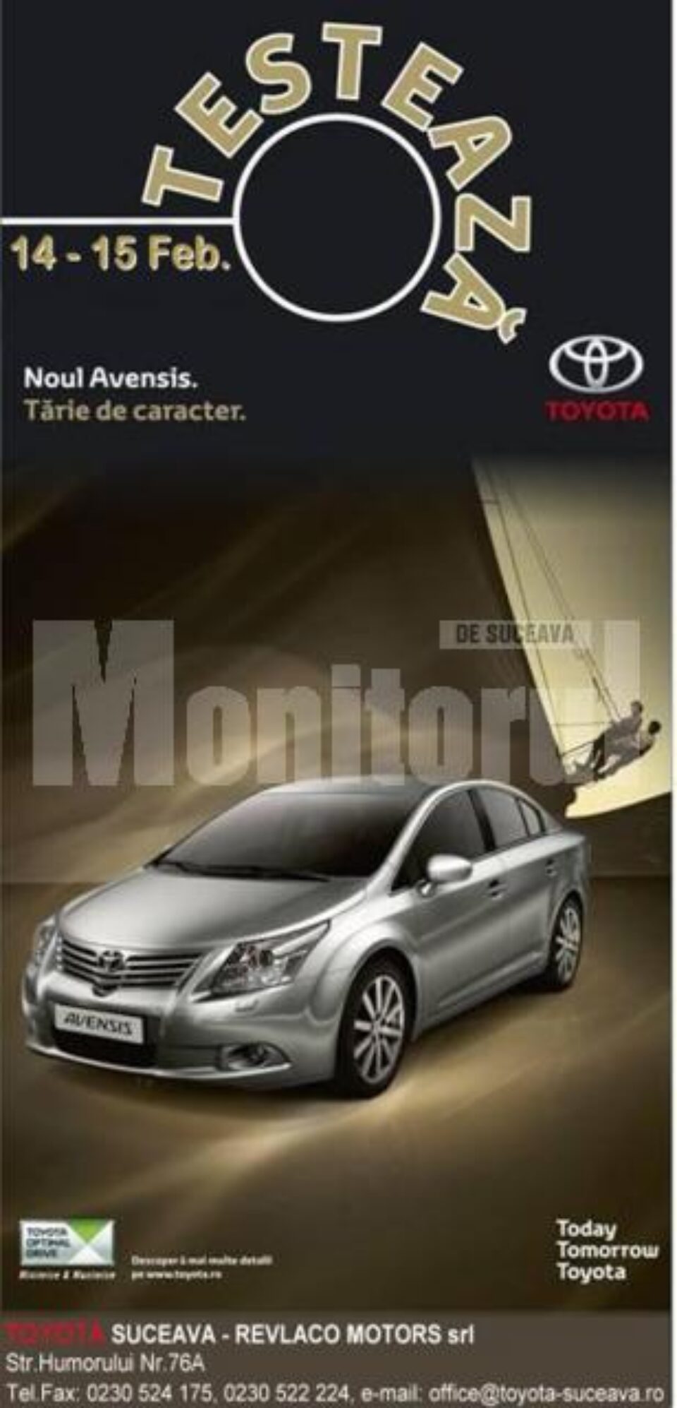 Debut: Descoperă și testează noul Toyota Avensis la Suceava