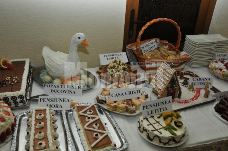 Expoziția gastronomică oferită de reprezentanții majorității unităților turistice din Sucevița