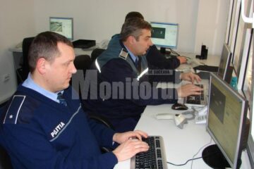 Dispeceratul Serviciului de Poliție Rutieră Suceava, unde sunt înregistrate depășirile limitelor de viteză