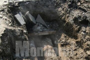 Pe magistrala II de termoficare a apărut, ieri, o nouă avarie