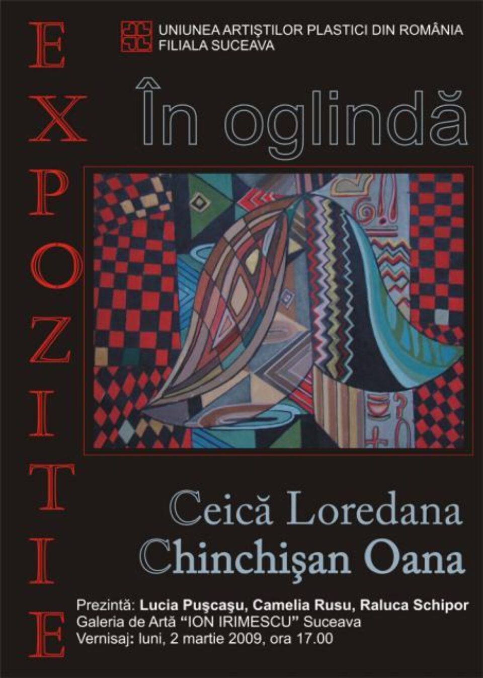 Afiș expoziție „În oglindă” Afiș expoziție „În oglindă”