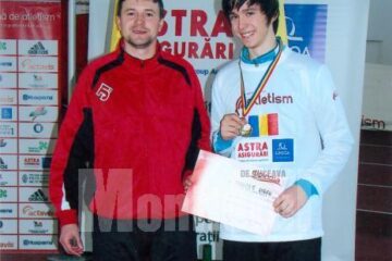 Antrenorul Cătălin Coman (stânga) alături de elevul său, Eugen Mancaș