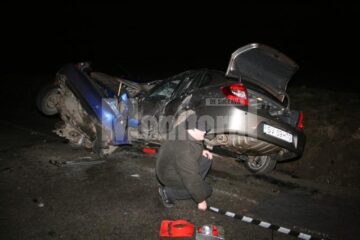 Impactul dintre cele două mașini a fost nimicitor