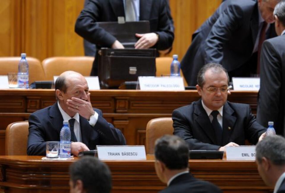 Băsescu și Boc au discutat cu reprezentanții FMI despre pachetul de împrumut care urmează să fie contractat de România. Foto: MEDIAFAX