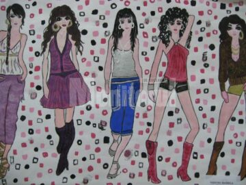 Moda feminină în desen și culoare