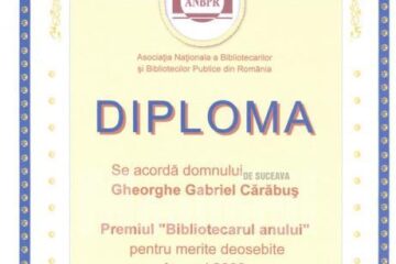 Diploma Bibliotecarul anului 2008
