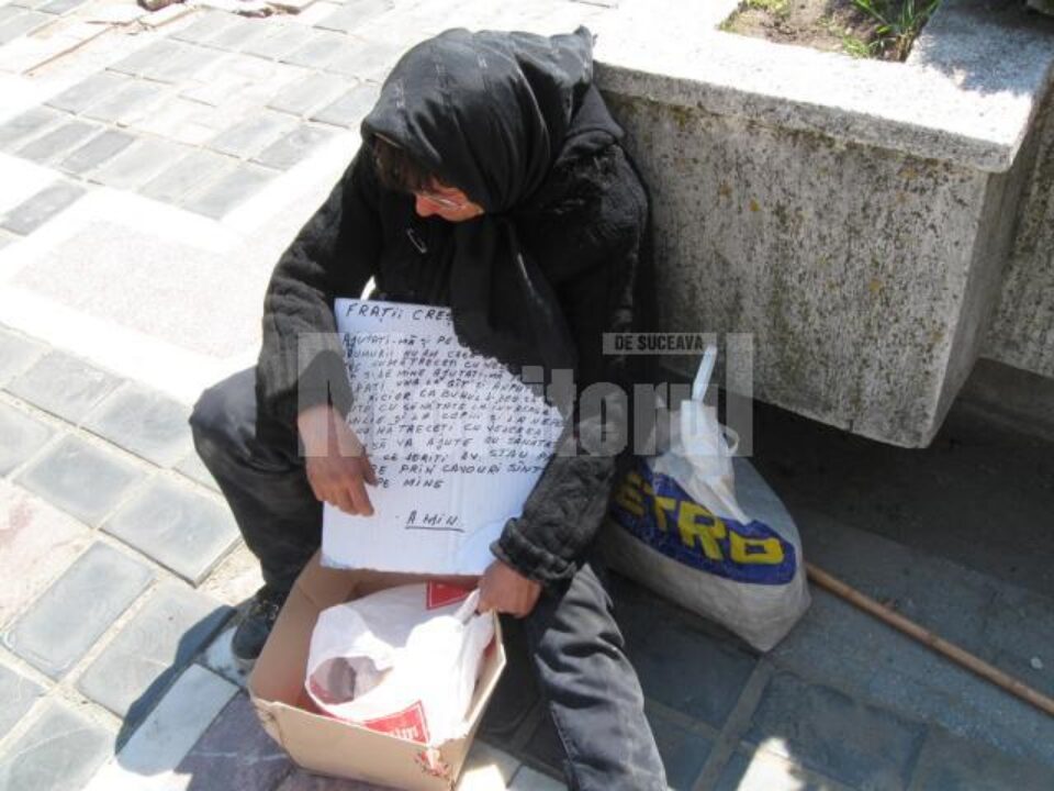 Cerșetoarea care a fost agresata de polițistul comunitar