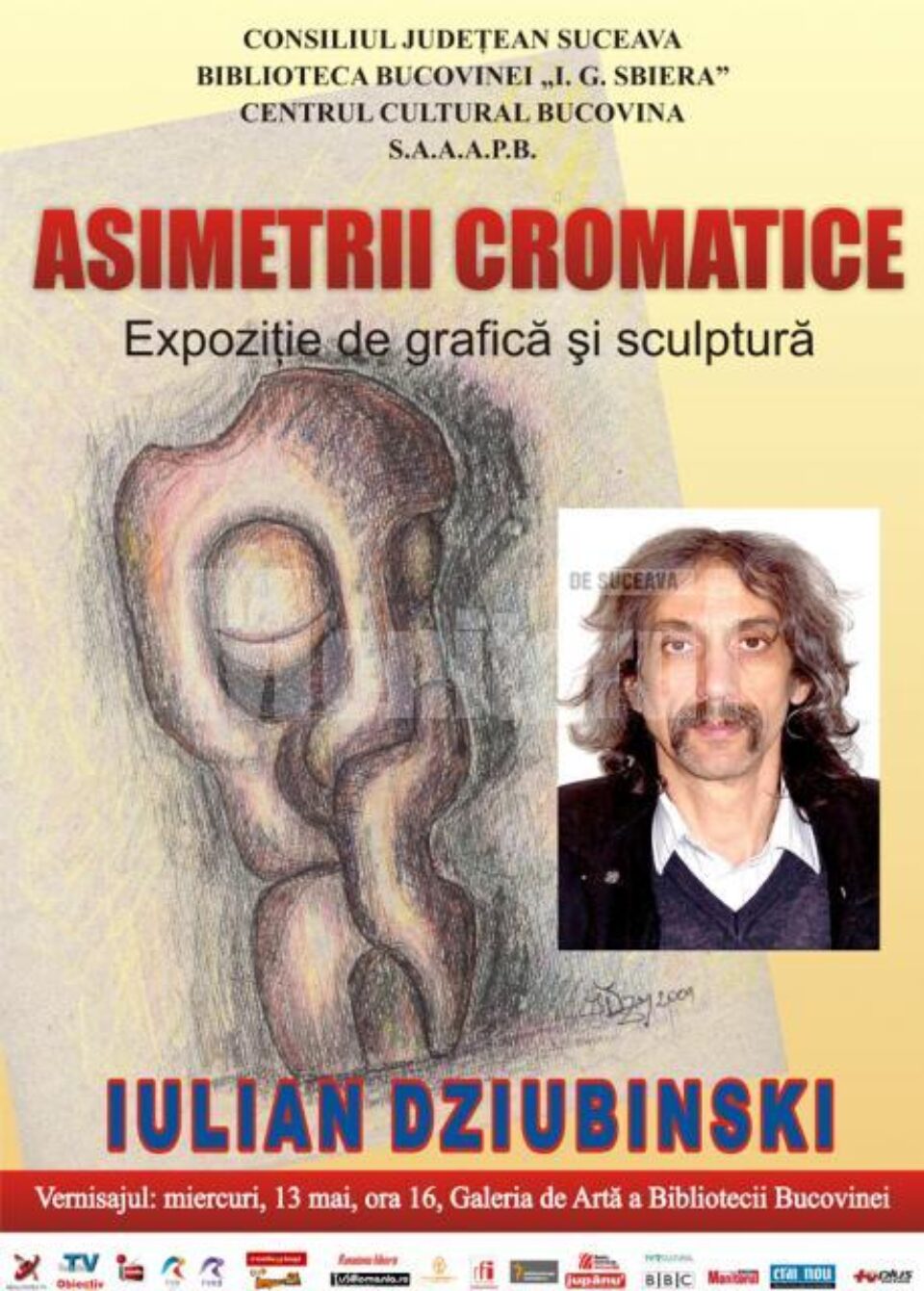 Artă: „Asimetrii cromatice” la Biblioteca Bucovinei “I.G. Sbiera”