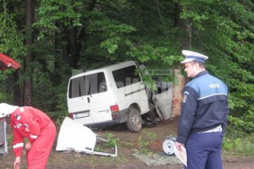 Microbuzul s-a izbit violent de copac, chiar pe partea pe care se aflau cei doi soți