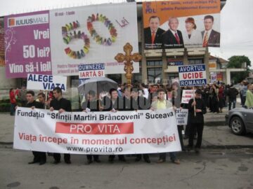 Aseară: Marș împotriva avorturilor, în centrul Sucevei