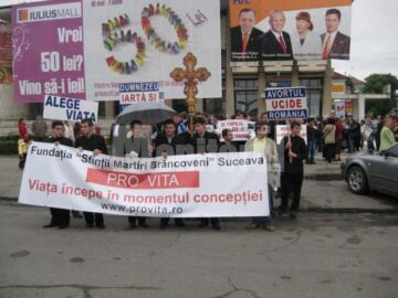 Aseară: Marș împotriva avorturilor, în centrul Sucevei