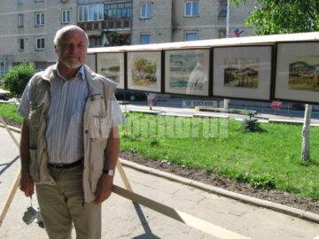Ioan Bodnar și expoziția stradală de acuarelă