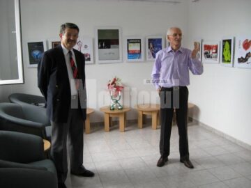 Rectorul Adrian Graur si conf. univ. dr. I.C. Corjan