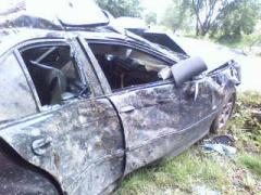 Autoturismul implicat în accident a fost serios avariat