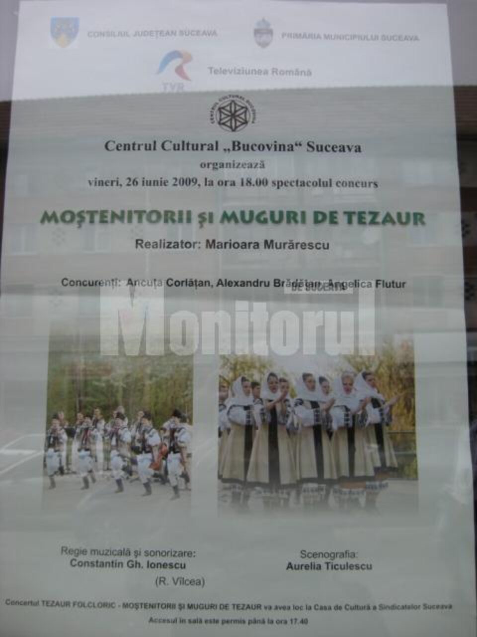 Spectacol - concurs: „Moștenitorii și muguri de tezaur”, vineri, pe scena suceveană